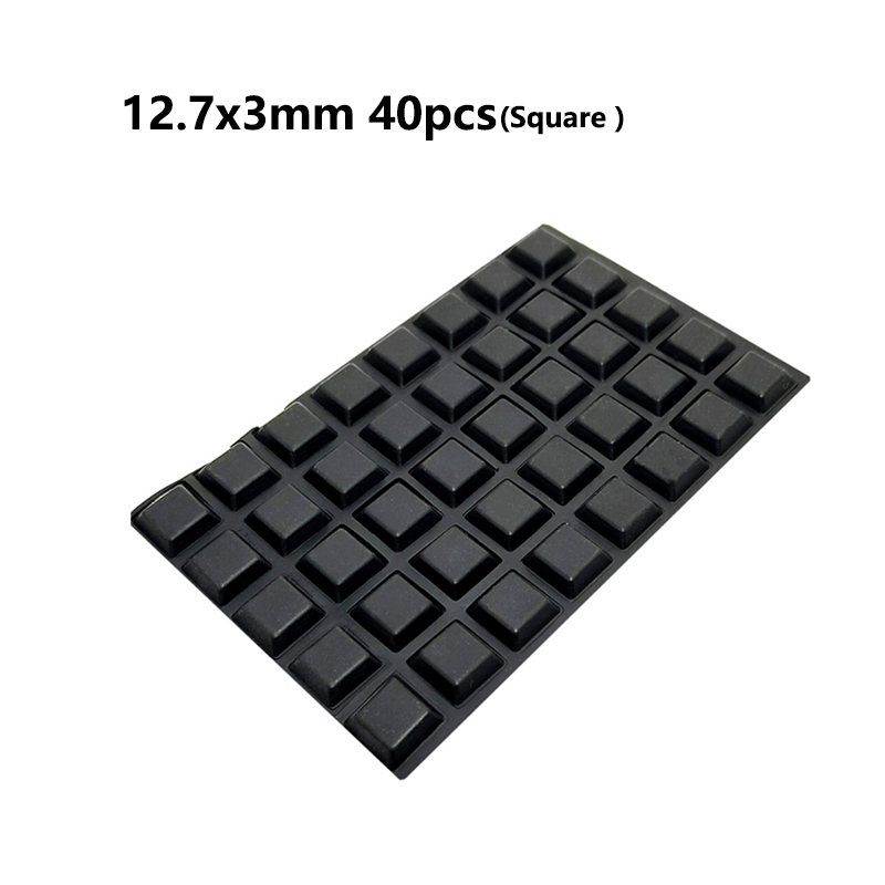 Ronde/vierkante bumper zelfklevende deurstopper rubberen demperbuffer zwart/helder siliconen meubellade beschermkussen