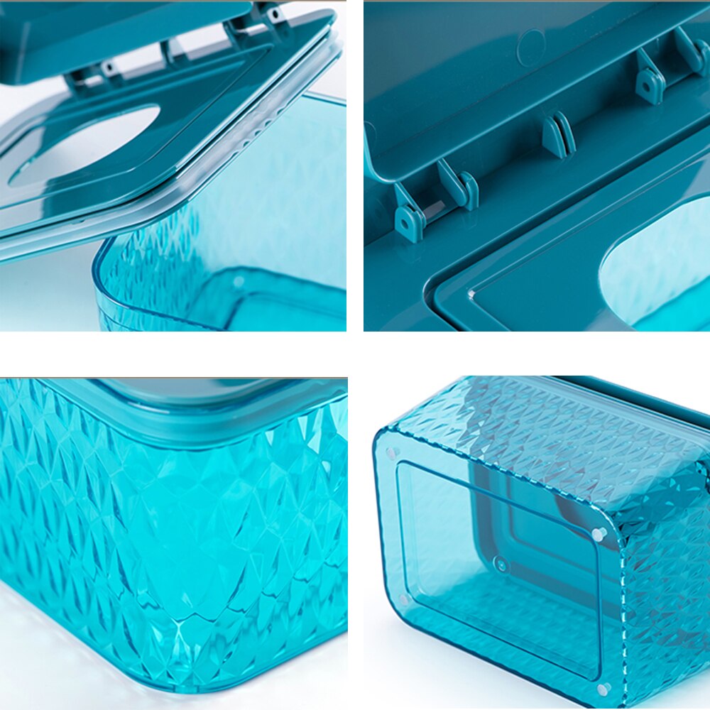 Wet Wipes Dispenser Storage Box Organizer Household Dry Wet Tissue Paper Case Box With Dust-proof Lid For Home Office Store