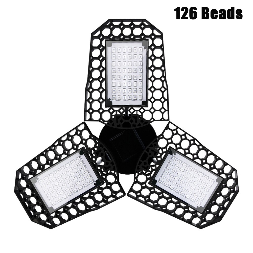 LED Plant Growth Light Red and Blue Spectrum 3-leaf Folding Plant Growing Light Lamp VJ: 126 beads