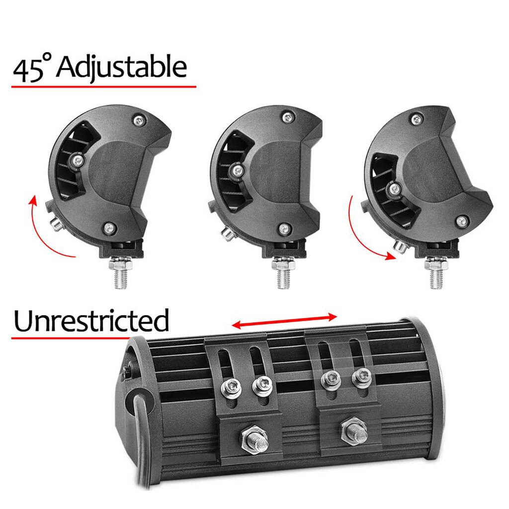 Supports Feux De Capot Pour Jeep Wrangler JL/JLU 2018-2022 - Rail Coulissant Réglable, Aluminium Anodisé Noir - Paire - 7