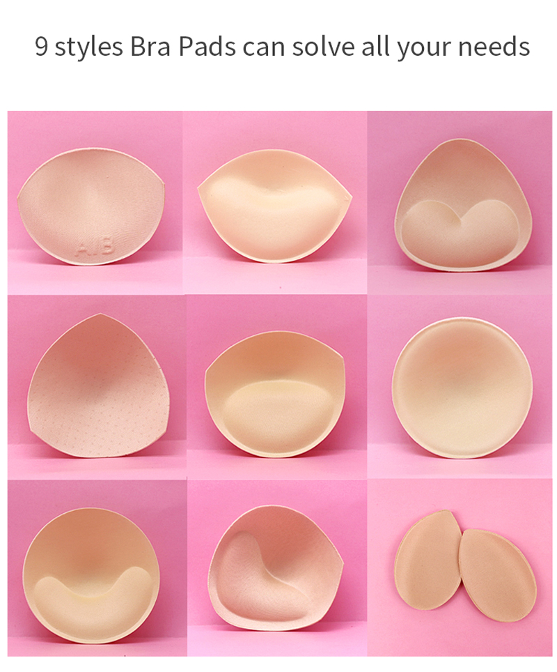 1 paar Schwamm Einsätze In Bh Gepolsterte für Badeanzug Brust Push-Up Füllen Büstenhalter Brust Patch Pads Frauen Dessous Zubehör