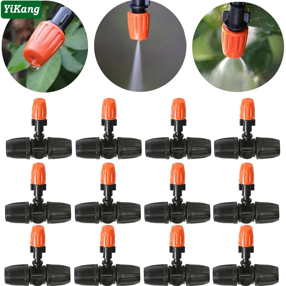 100pcs Spray Nozzle Farm Garden Micro Auto Drip Irrigation System Sprinkler Adjustable Atomizing Dripper Plant Self Watering