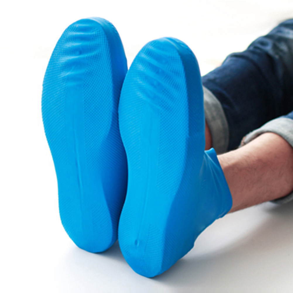 'den bedste' anti-slip latex skoovertræk genanvendelige vandtætte regnstøvler overtrækssko sko 889