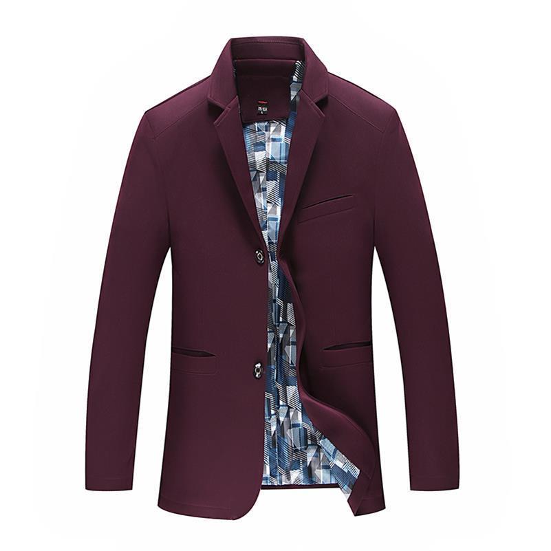 plus size 8XL 7XL 6XL Blazer Mens Casual Jacket Solid Color Cotton Men Blazer Jacket Men Classic Mens Suit Jackets Coats: 3 / XXL