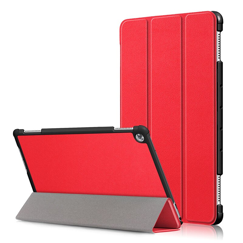 Case for Huawei MediaPad M5 Lite 10 BAH2-W19/L09/W09 Ultra Slim Pu Leather Smart Stand Cover for Media Pad M5 Lite 10.1" Case: red for M5 Lite 10