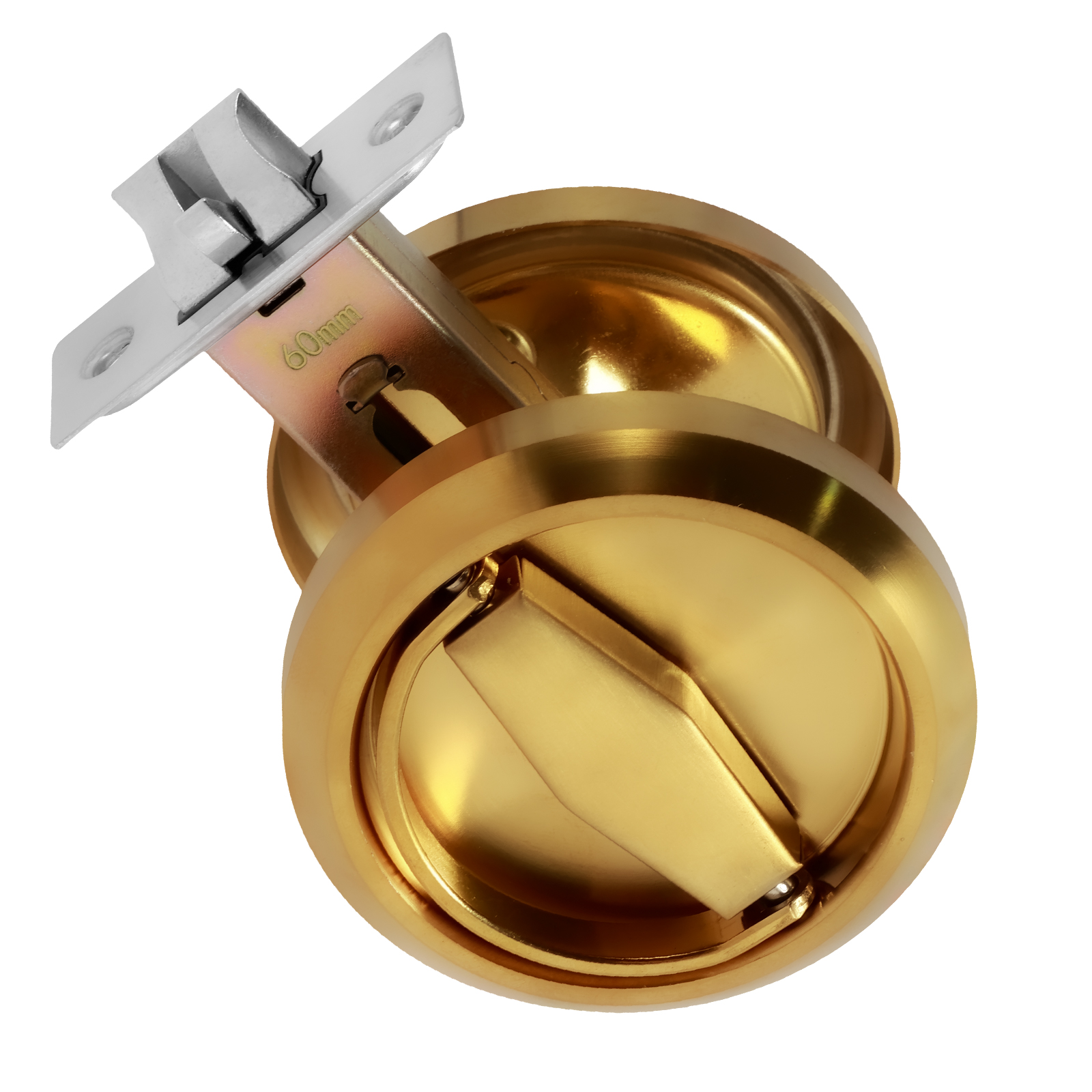 304 Stainless Steel Hidden Door Handle Lock Keyless Recessed Door Lock Single Cylinder Deadbolt Invisible Lock for Furniture: Greyish Brown