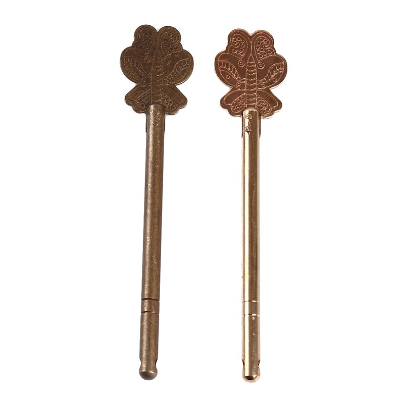 Butterfly Shape plug Vintage Antique Iron Jewelry Copper Straight Lock Bolt Chinese Furniture Hardware Brass Closure Pin
