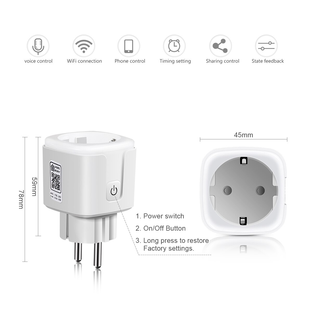 Homekit-enchufe inteligente Tuya para el hogar, enchufe inalámbrico con WIFI, Control por aplicación, interruptor de luz de vida inteligente de 16A para Apple Home, Alexa y asistente de Google