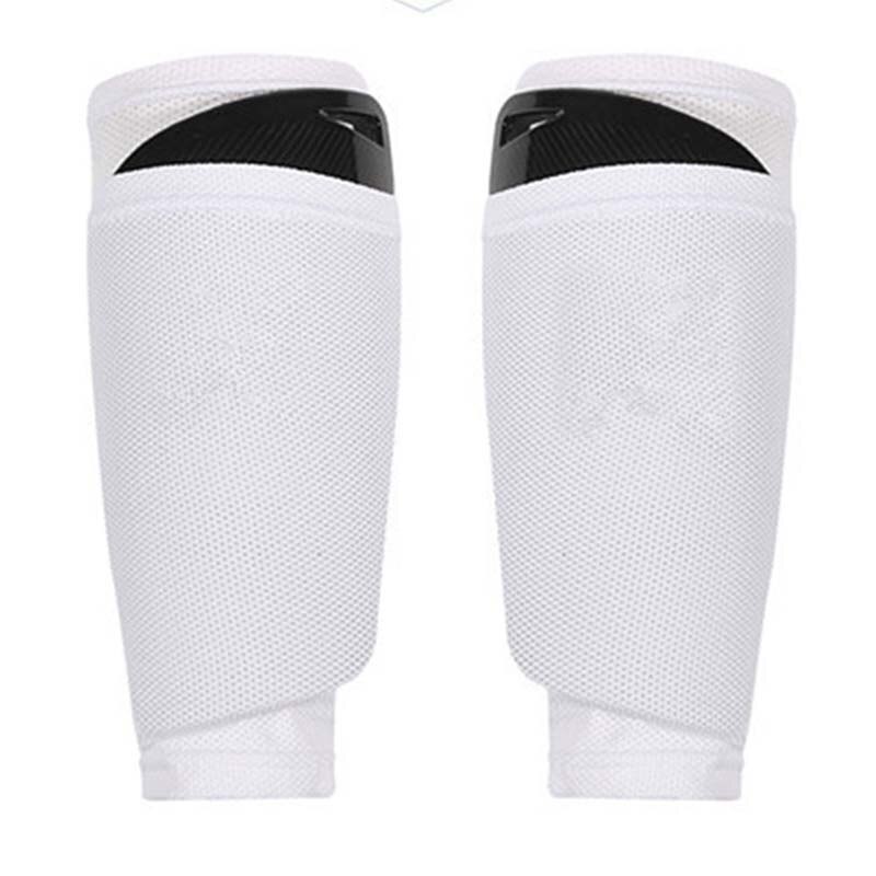 21CM Solid Leggings Plate Safety Breathable Leg Pads Fabric Goalkeeper Men Shin Guard Training Soccer Shin Pad