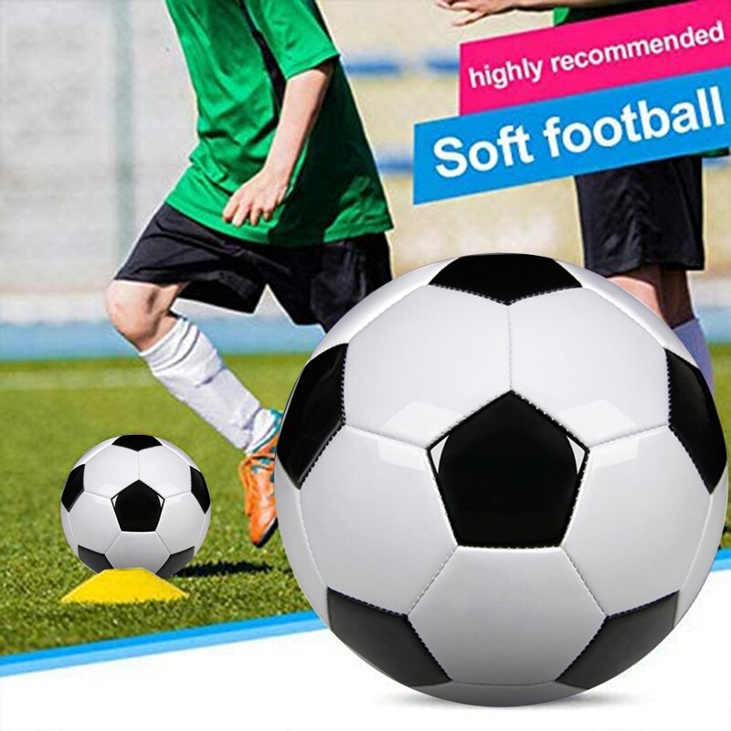 Size 5 Training Soccer Balls PU Leather Black White Football Soccer Balls Goal Team Atch Training Balls