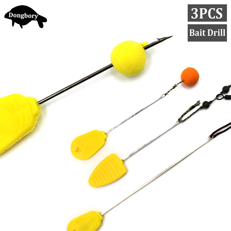 Outils de pêche, 3 pièces, aiguilles de gréement avec hameçon Crochet, bobine de forage pour appâts de pêche, 3 pièces
