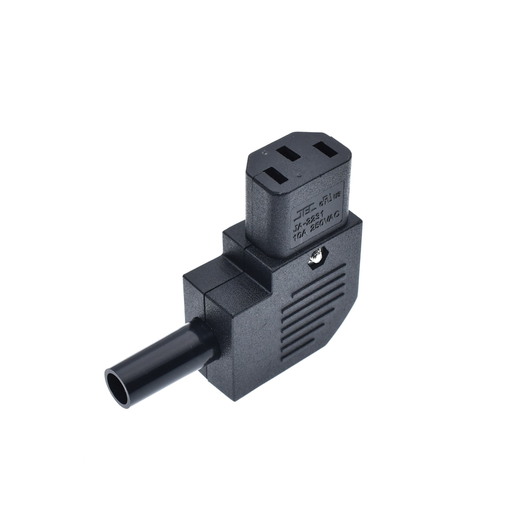 250v 10a IEC320 C13 C14 PDU UPS wired power outlet assemble install connector Elbow 90 electric Panel Receptacle AC socket Plug