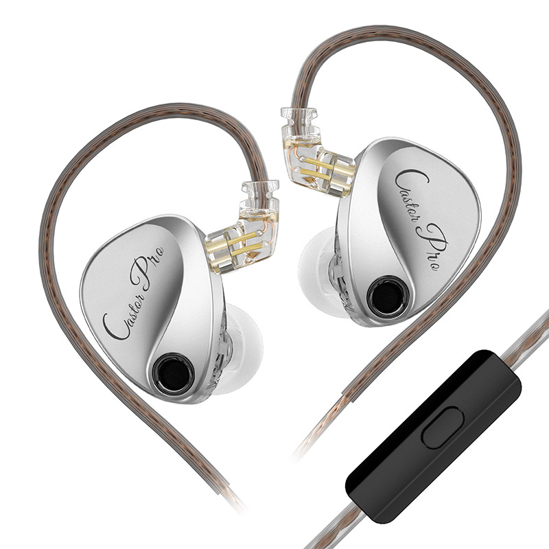 KZ Castor PRO Kabelgebundene In-Ear-Kopfhörer, dynamische Treiber, hochwertige, abstimmbare Kopfhörer, HiFi-Sound, IEM-Bass-Kopfhörer, Gaming-Headset: green