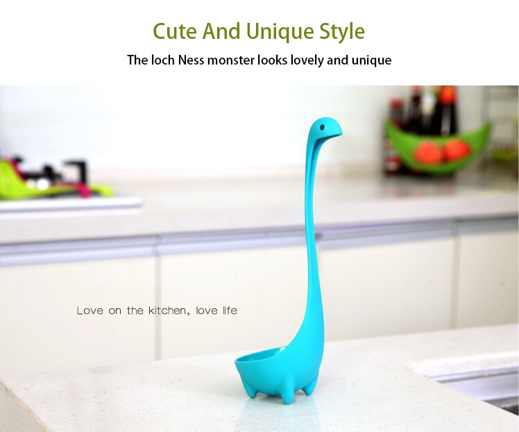 Creatieve Dinosaurus Vorm Soep Lepel Kan Stand Up Tarwe Stro Grote Pap Lepel Lange Handvat Soeplepel Keuken Koken Scoop