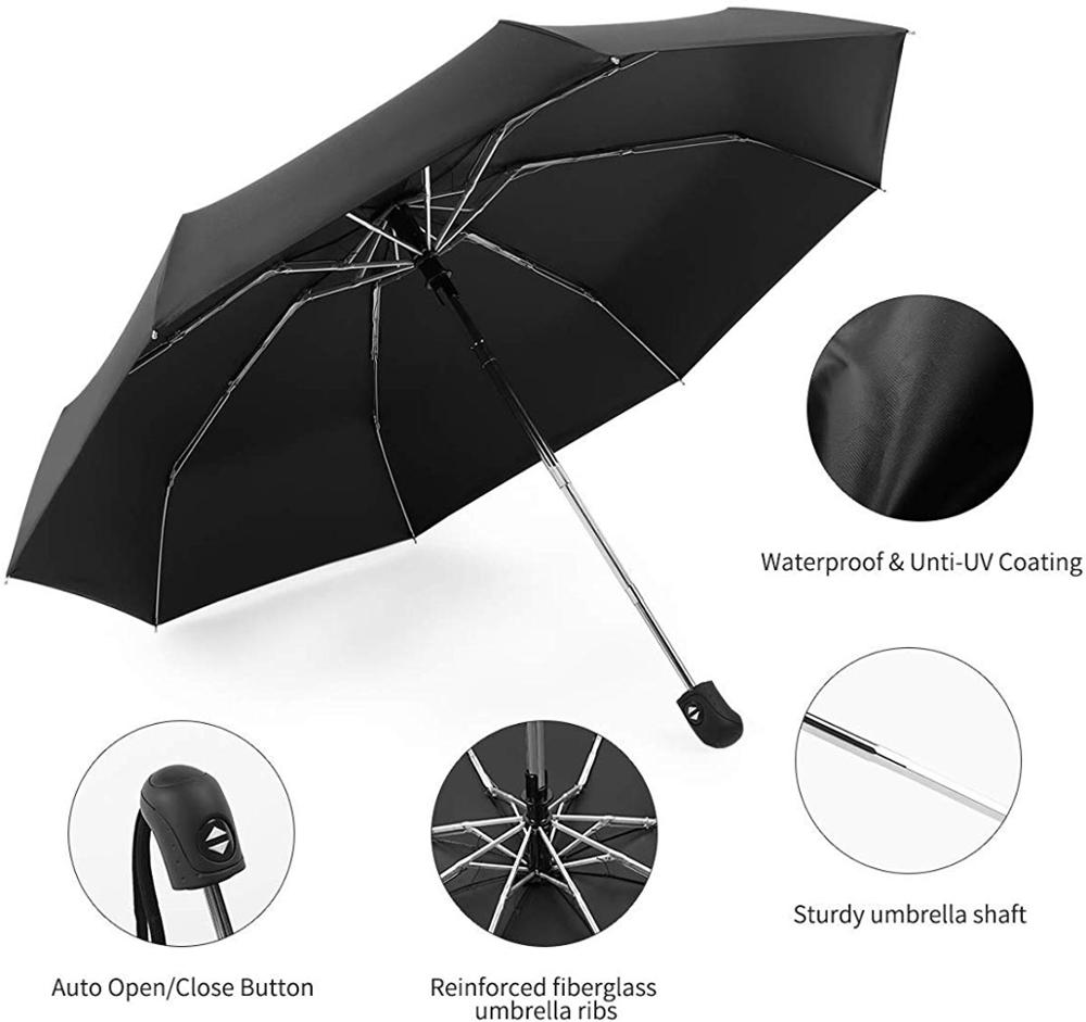 Dmbrella mini pocket automatisk 5 foldbar paraply vindtæt regn kvinder 8 ribben small mini compact for men business paraguas