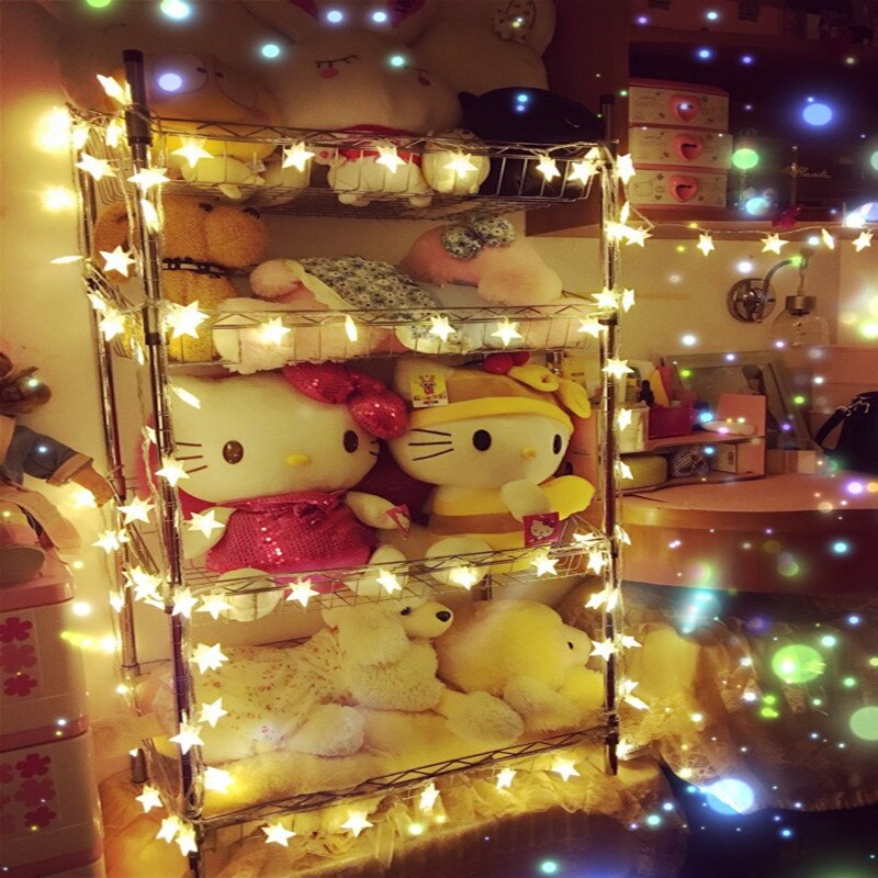 Fairy Lights 3AA Battery Powered Star Shaped Theme LED String 2M 5M 10M Christmas Wedding Decoration Party Lighting