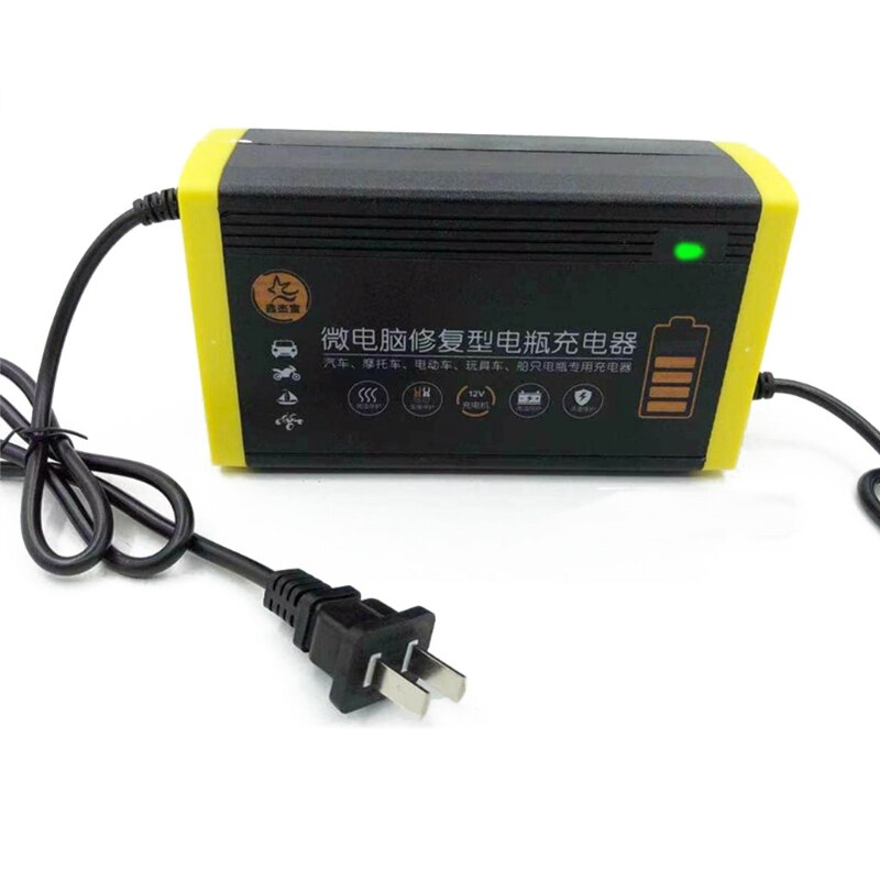 Universal Lead Acid Auto Motorcycle Battery Power Charger Maintainer 12V Intelligent Pulse Repair LED Capacity Display