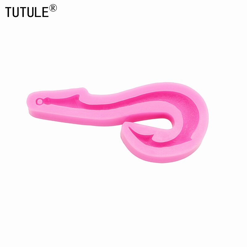 Gadgets, Fish hook silicone Keychain Silicone mold,for crafts polymer clay Handmade Fish hook Keychain resin necklace mold