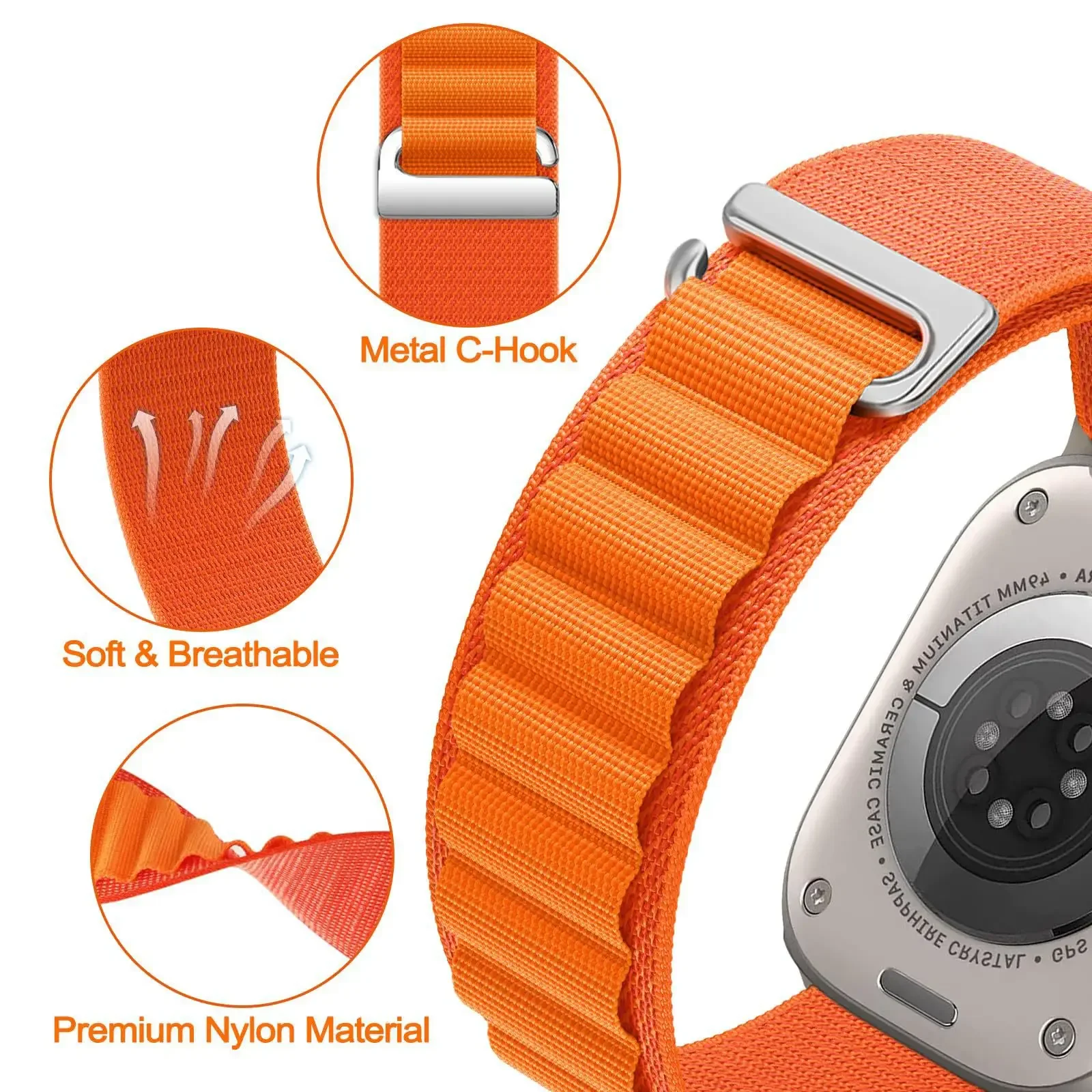 Alpine Loop Strap For Apple Watch Ultra 2 Band 9 8 7 49mm 45mm 41mm Nylon Sports Bracelet iWatch 10 6 5 4SE 44/40mm 46/42mm Belt