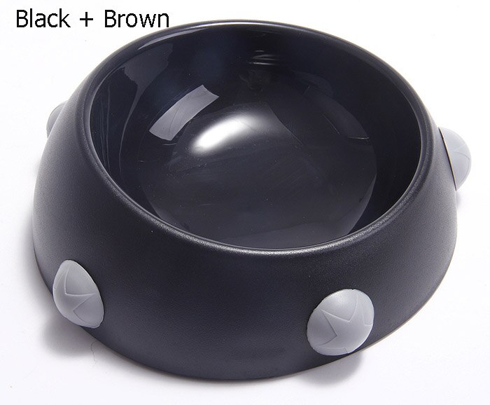 Rivet Pet Bowl Pug Food Bowls Drinking Water Cup For Bulldog Utensils Small Medium Dog Bowls Suit For French Bulldog: Black and Brown / S