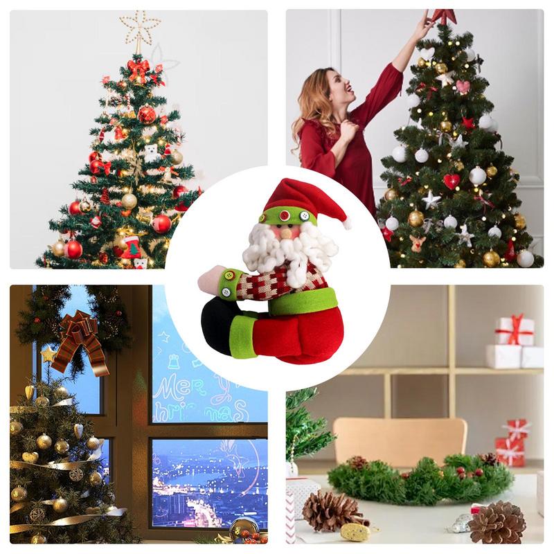 Weihnachtsbaumspitze Weihnachtsmann Baumspitze Weihnachten Schneemann Baumspitze Baumspitze Ornament Hugger für Partydekorationen