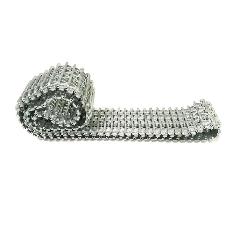 Cadena de oruga de Metal para coche Robot para 3818 partes de tanque RC Heng Long 1/16 Tiger I Tank chasis de coche un lado largo 39cm