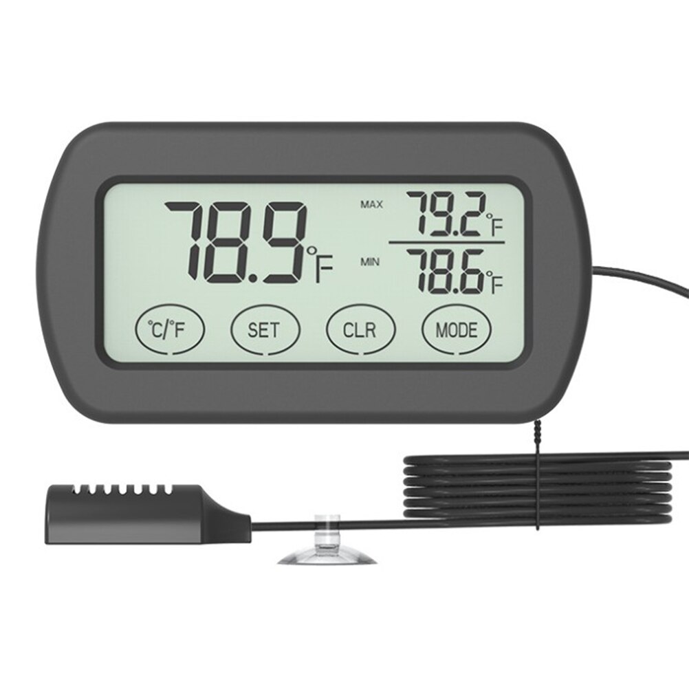 Thermometer Hygrometer Monitor Gauge Automatic reptile accessories Products Alarm Incubator animal Temperature with LCD Display: Default Title