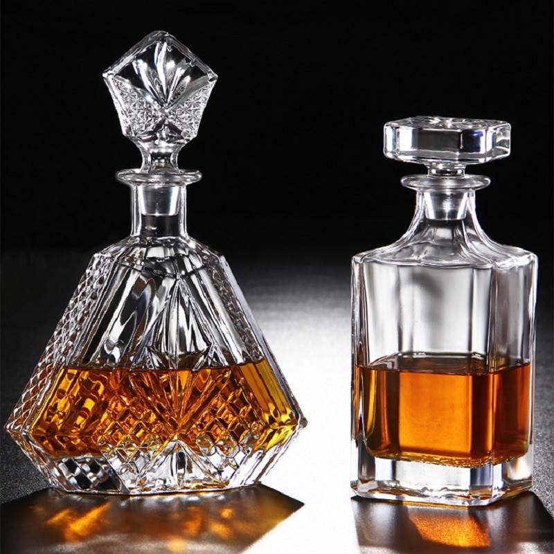 Whisky karaff whisky flaska kristallglas vin öl behållare glas flaska glas kopp hem bar verktyg dekoration