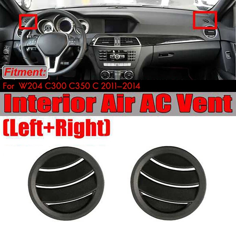 Left/Right Air A/C Vent for Mercedes W204 C300 C350 C630 C Class Air Conditioning Vents Trim Covers Black: Default Title