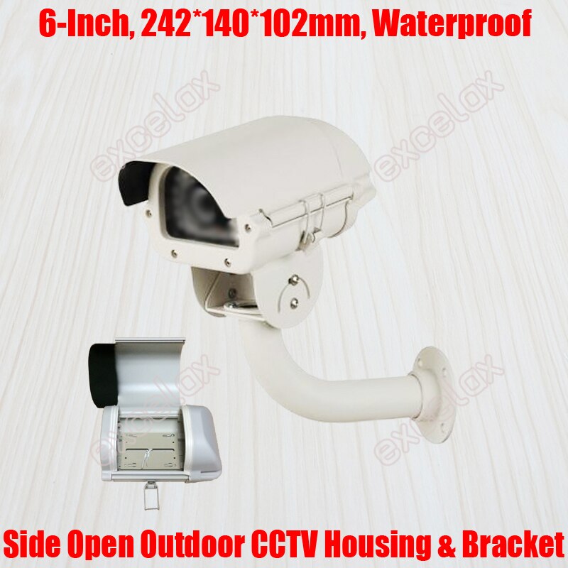 6 "Cctv Camera Behuizing & Bracket 242X140X102 Mm IP66 Waterdichte Wall Mount Outdoor Behuizing Voor zoom Box Bullet Security Camera