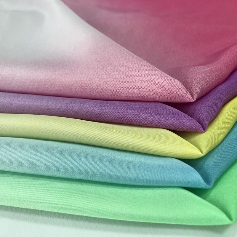 1*1,2 M tela gruesa de gasa gradiente ombre material para vestido de Koshibo