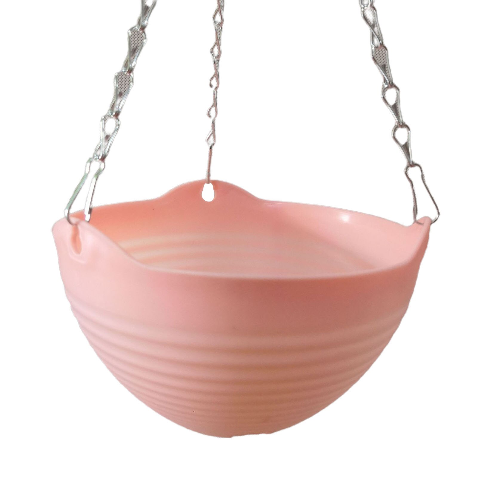Hanging Plastic Flower Pots Garden Plant Pots Woven Hanger Planter Decorative Flower Pot Hanging Basket Balcony Decoration: S Pink