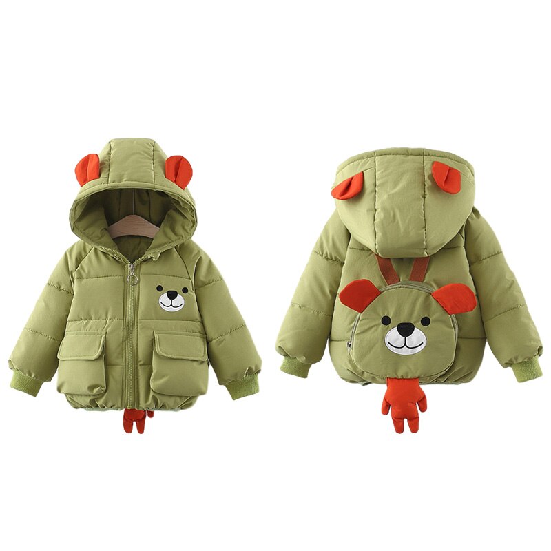 Herfst Winter Baby Kleding Baby Jongens Meisjes Dikker Warm Leuke Cartoon Katoen Gewatteerde Jassen Peuter Kids Bovenkleding