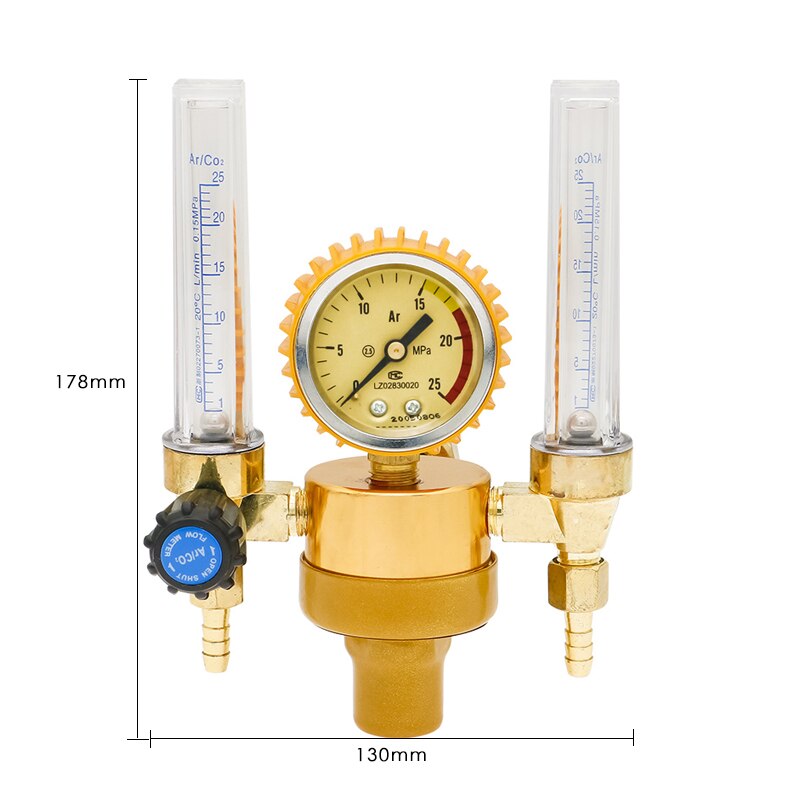 One Output and Input Argon Regulator Flowmeter Mig Tig Flow Meter Flow Meter Control Valve Regulator Welding Double Fence