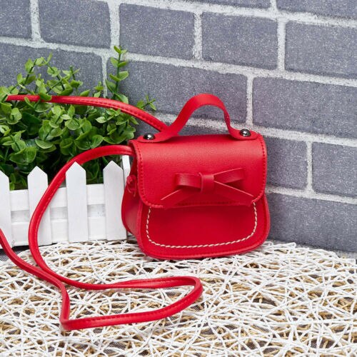 Brand Toddler Baby Messenger Bags Children Kids Girls Princess Shoulder Bag Handbag Solid Bowknot Princess Coin Purses