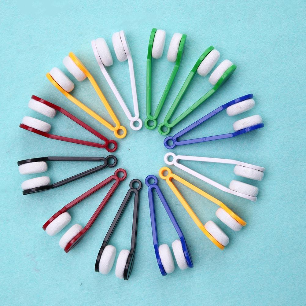 Mini limpador de óculos, multifuncional, portátil, escova para limpeza de óculos, microfibra, ferramentas de limpeza aleatórias, 1 peça