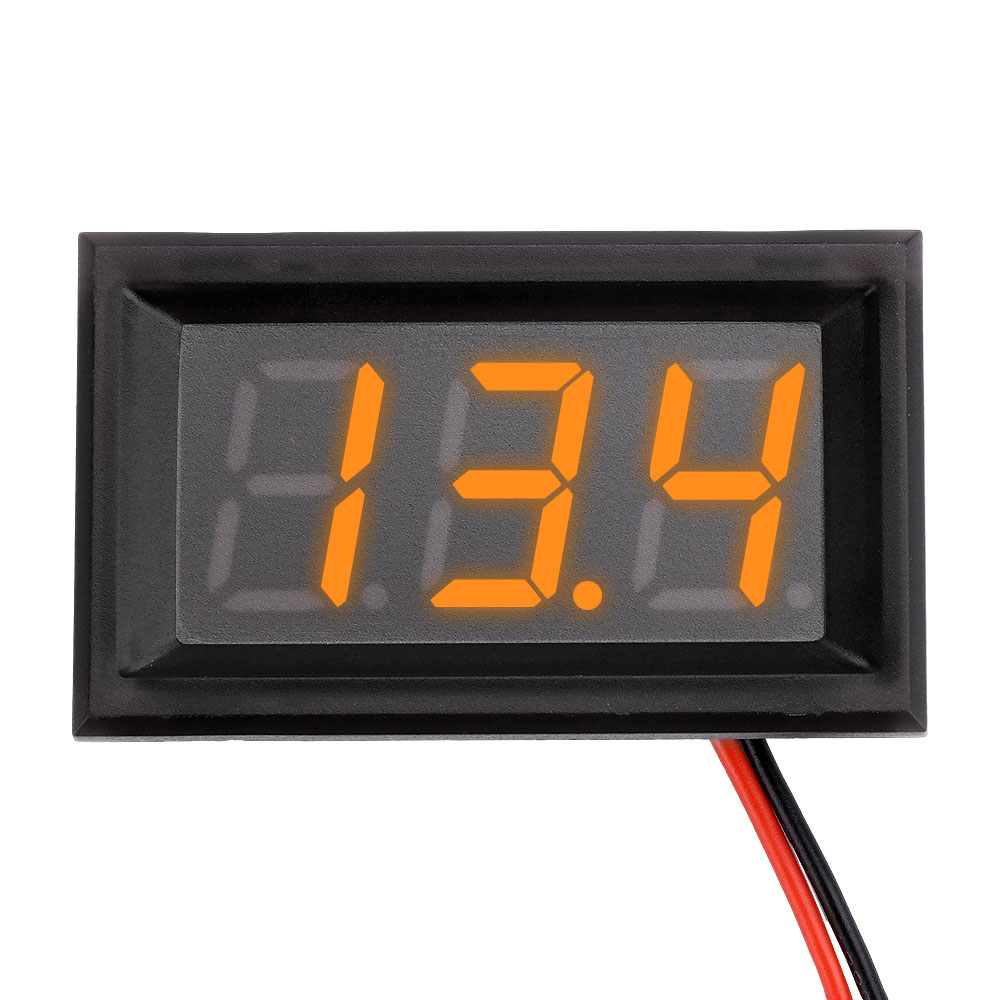 0.56 "Waterdichte Digitale Voltmeter DC 4.5 V-30 V LED Digitale Voltmeter Voltage Panel Meter Voor 6 V 12 V Elektromobiele Motor Auto: Zilver