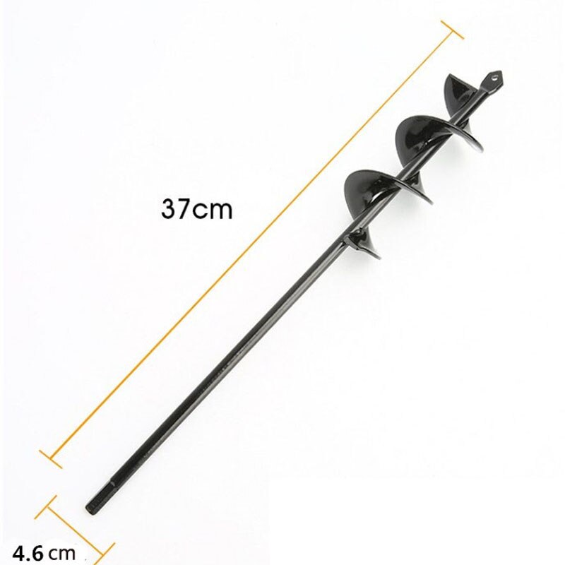 4 Sizes Garden Auger Drill Bit Tool Spiral Hole Digger Ground Drill Earth Drill For Seed Planting Gardening Fence Flower Plante: 4.6X37CM