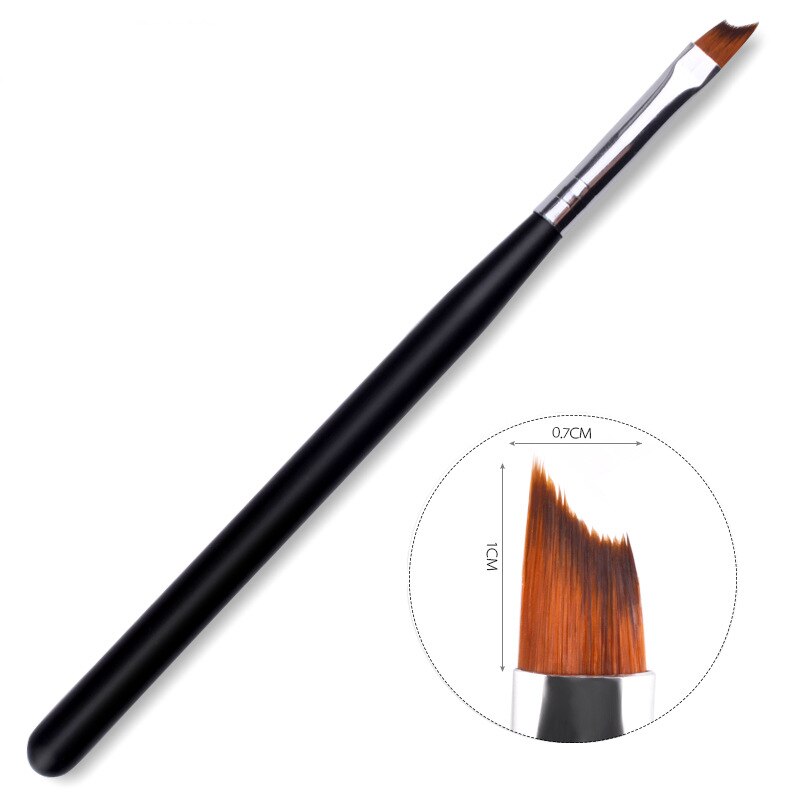 Cortador de bordes de línea francesa, recortador de plantillas de varios tamaños, cepillo de uñas francés, pegatinas de Arte de uñas, accesorios de herramientas de , 1 ud.: French pen 01