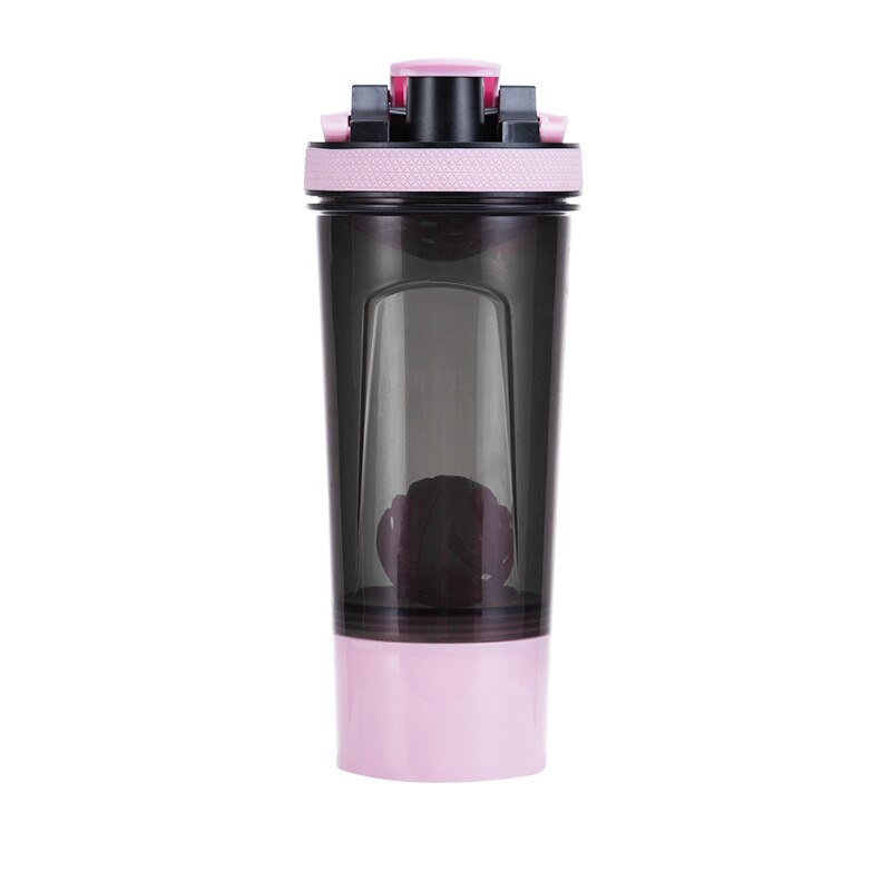 700Ml Wei-eiwit Shaker Fles Plastic Waterfles Bpa Gratis Proteina Shaker Gym Sport Fitness Draagbare Drinkfles: black pink