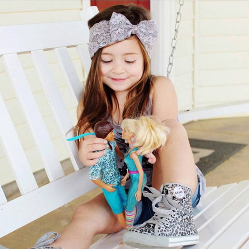 Baby freundlicher Mädchen Stirnband für Kleinkind Art Spitze Bogen Headwear Einfarbig Bands Frühling Sommer Zubehör 0-3 jahre