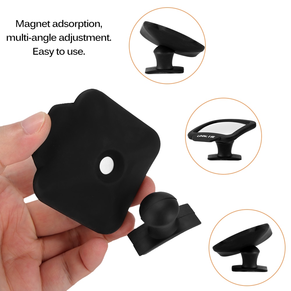 Espejo retrovisor auxiliar para coche, espejo de imán posterior de gran angular de 270 grados, elimina el punto ciego para seguridad Universal