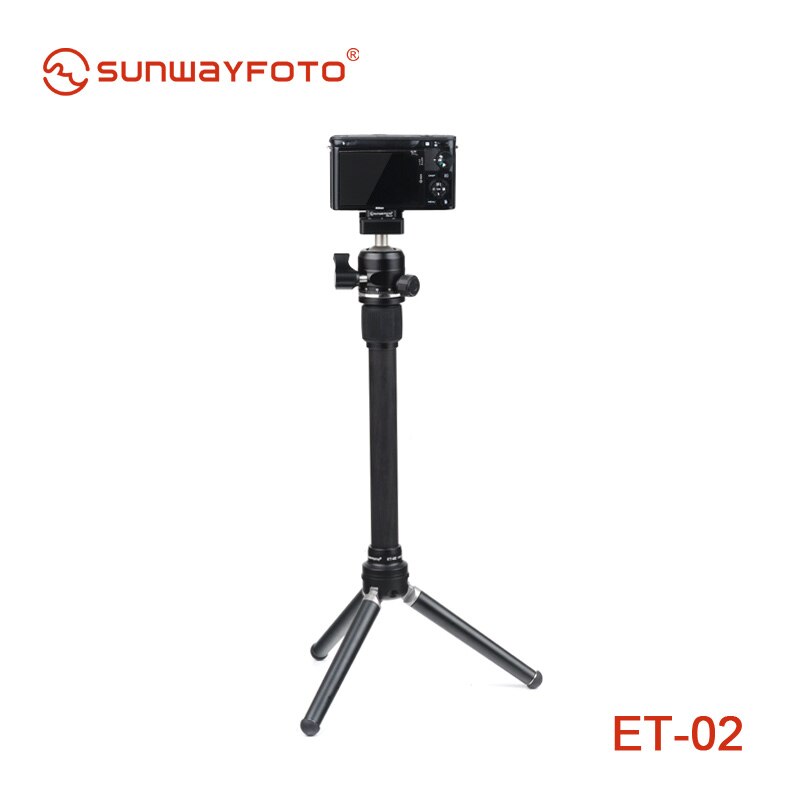 SUNWAYFOTO ET-02 Tripod Extension Tube 24mm Carbon Fiber Material for Tripod with 1/4 -3/8 Screw for Dslr Camera Accessories