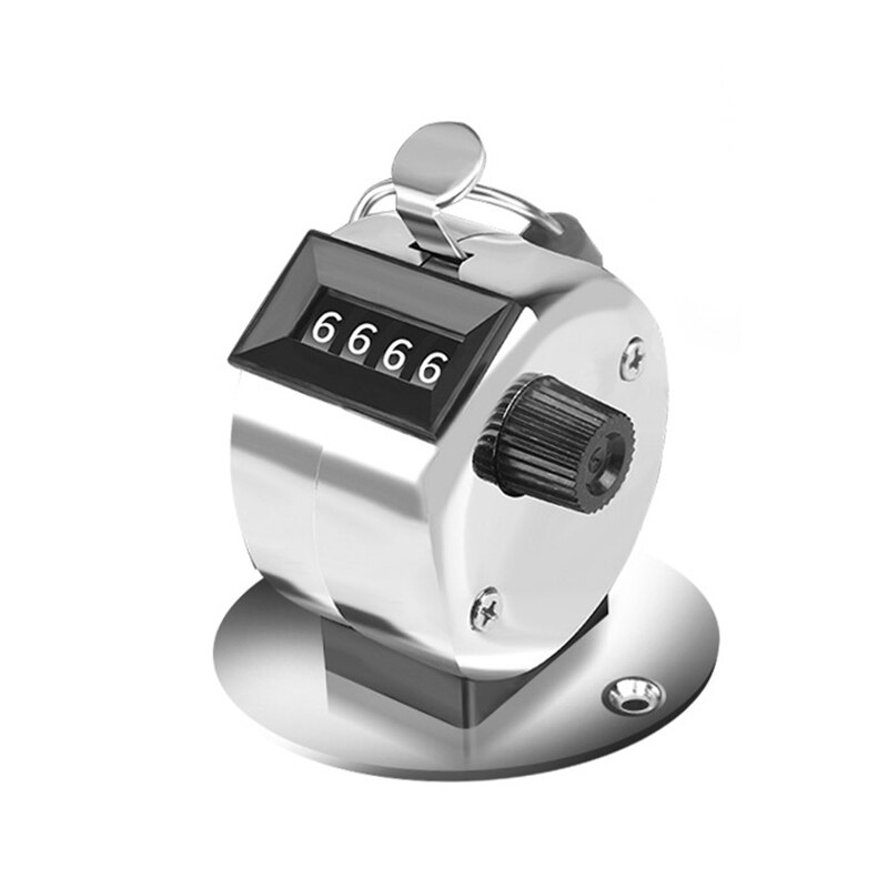 Klokke tæller hånd pitch omgang tæller manuel mekanisk håndholdt klokke med ring sølv digital strikkerække hæklet på lager: B