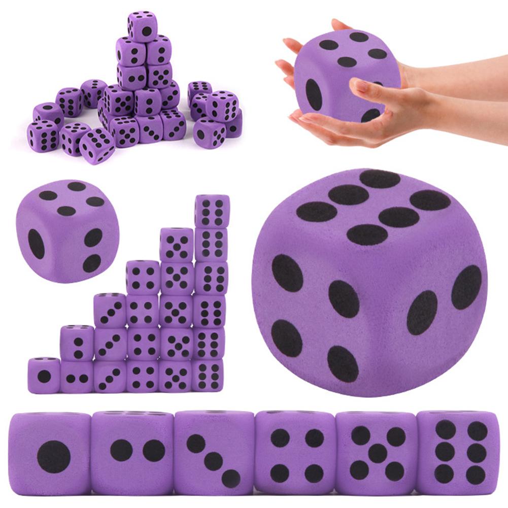 Dado de espuma gigante, dado de espuma EVA, juguete de en casa de bloques morados, juego de bloques gigantes para jugar a los dados, juego de juguetes para , Premio para niños
