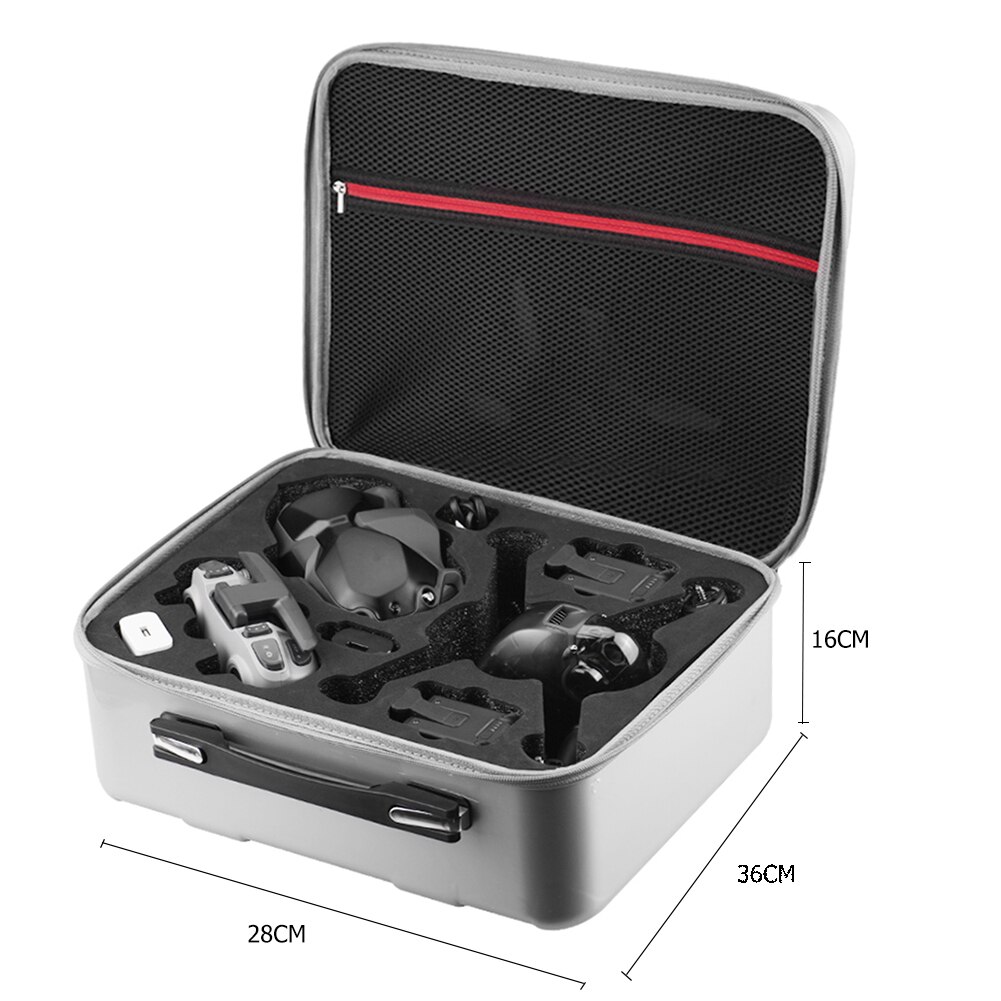 Draagbare Harde Opbergtas Draagtas Voor Dji Fpv Combo Travel Box Protector Beschermhoes Opbergtas Pouch: Zilver