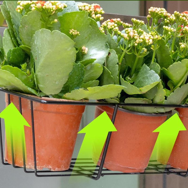 Jardinière suspendue pour garde-corps, support de jardinière pour clôture de balcon ou de porche