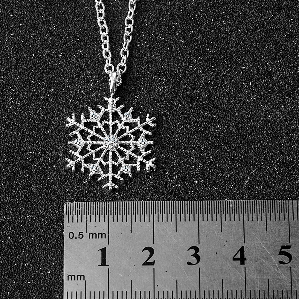 Charms dame krystal snefnug zirkon blomst jul halskæder & vedhæng smykker til kvinder sweater halskæde