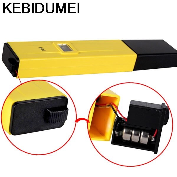 Portable Pen Pocket Digital Water PH Meter Tester Measure Range 0.0-14.0pH for Aquarium Pool Water Laboratory Soil