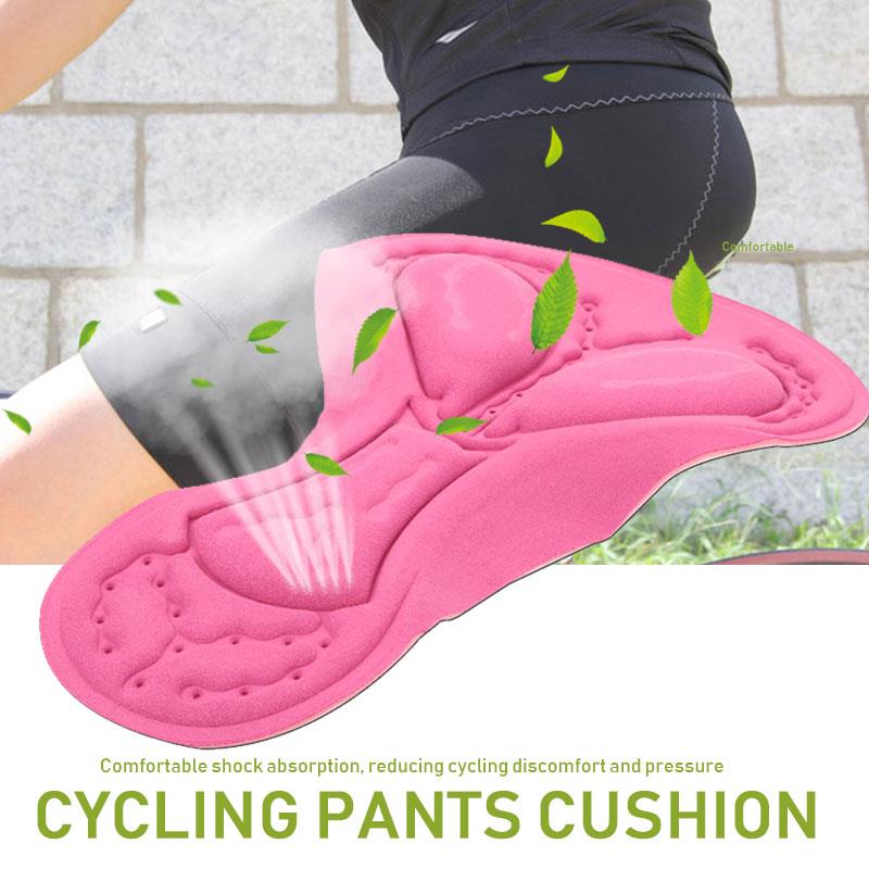 Almohadillas de esponja duraderas sillín de bicicleta al aire libre pantalones de Gel de sílice almohadilla accesorios de bicicleta piezas policromáticas